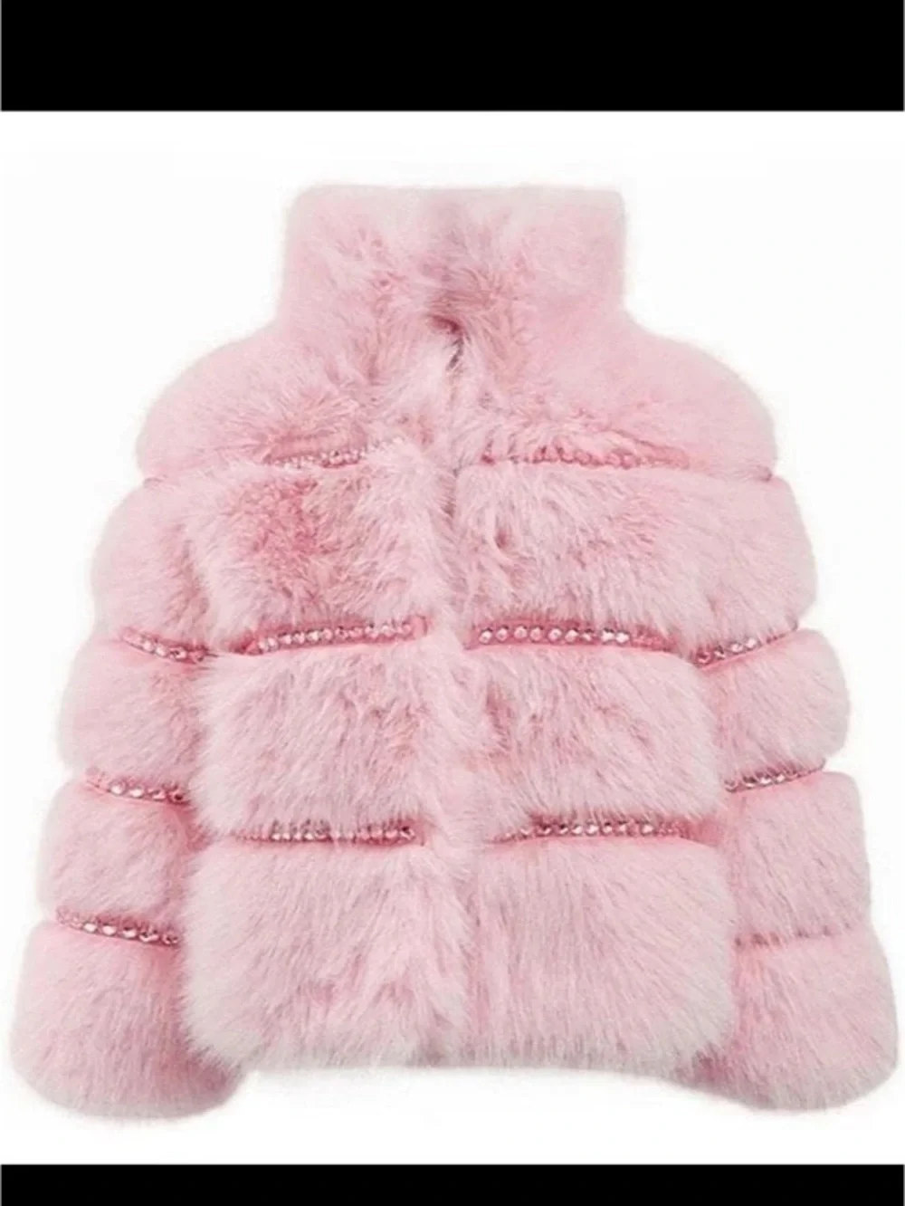 Lola and the Boys Faux Fur Coat Girls Pink Size 8 NWT